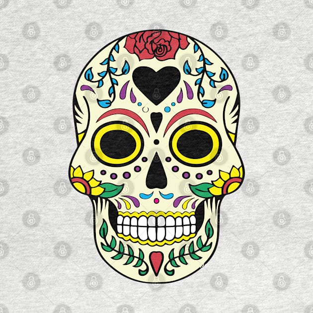 sugar skull mexican halloween by chillstudio